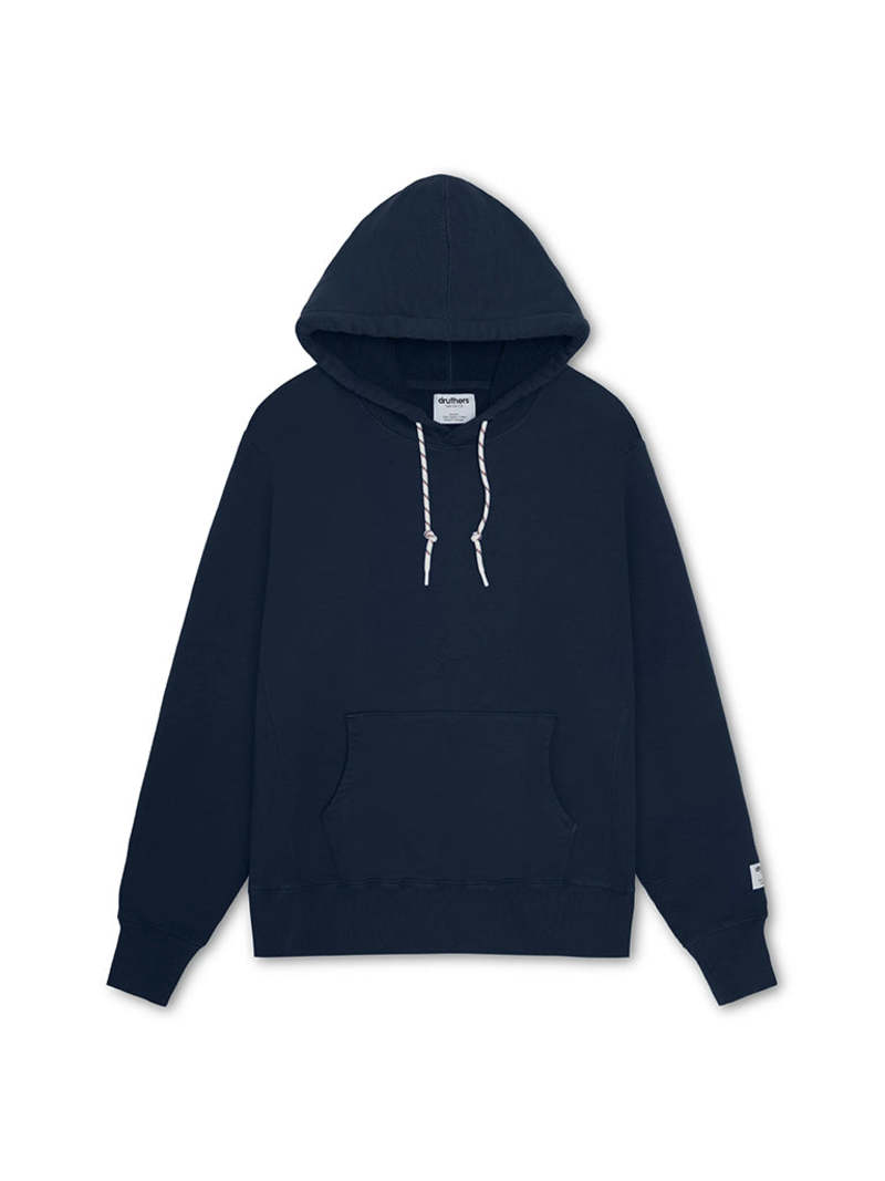 Druthers Heavyweight French Terry Hooded Sweatshirt - Dress Blue Druthers Heavyweight French Terry Hooded Sweatshirt - Dress Blue