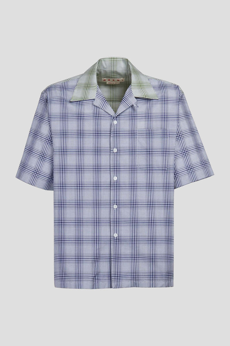 Marni Check Contrast Bowling Shirt - Blumarine | Garmentory