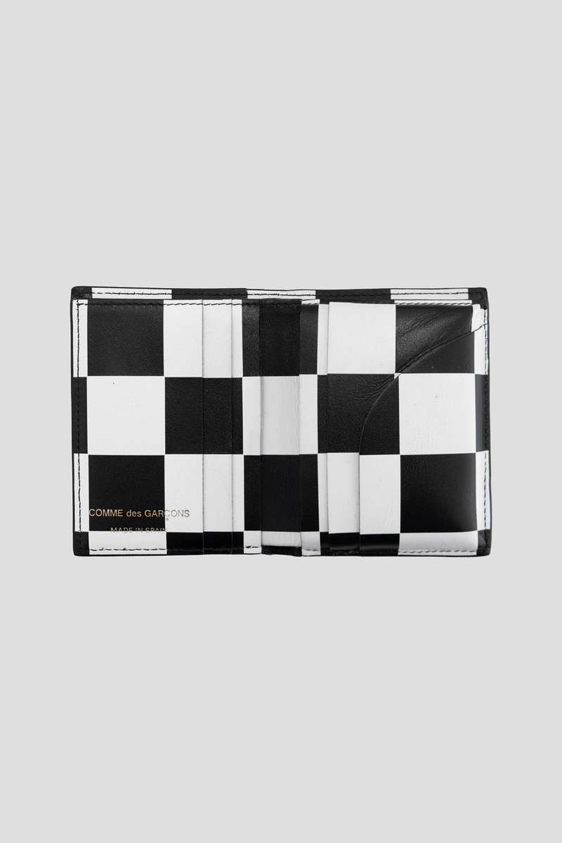 Comme des Garons Checker Classic Wallet - Black/White