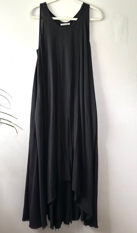 Black crane double outlet cami dress