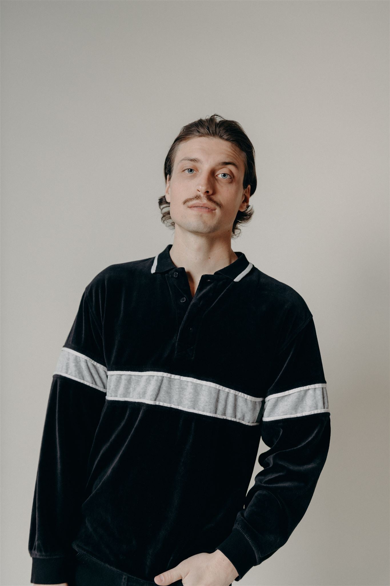 Vintage 80s Velour Polo Garmentory