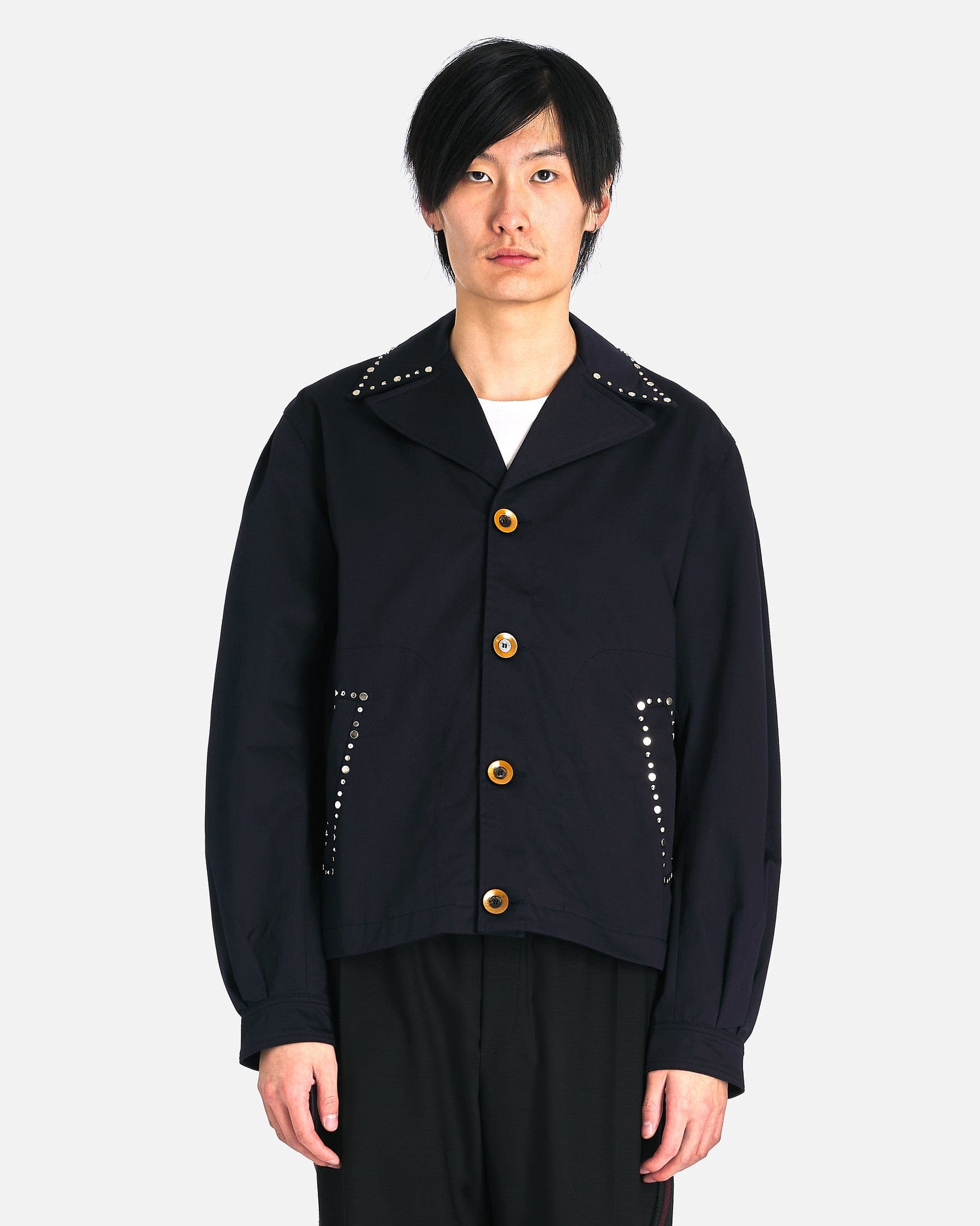 Wales Bonner Delaney Jacket - Navy | Garmentory