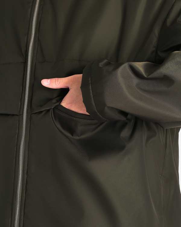 Jil Sander Nylon Twill Stand Collar Blouson - Dark Green | Garmentory
