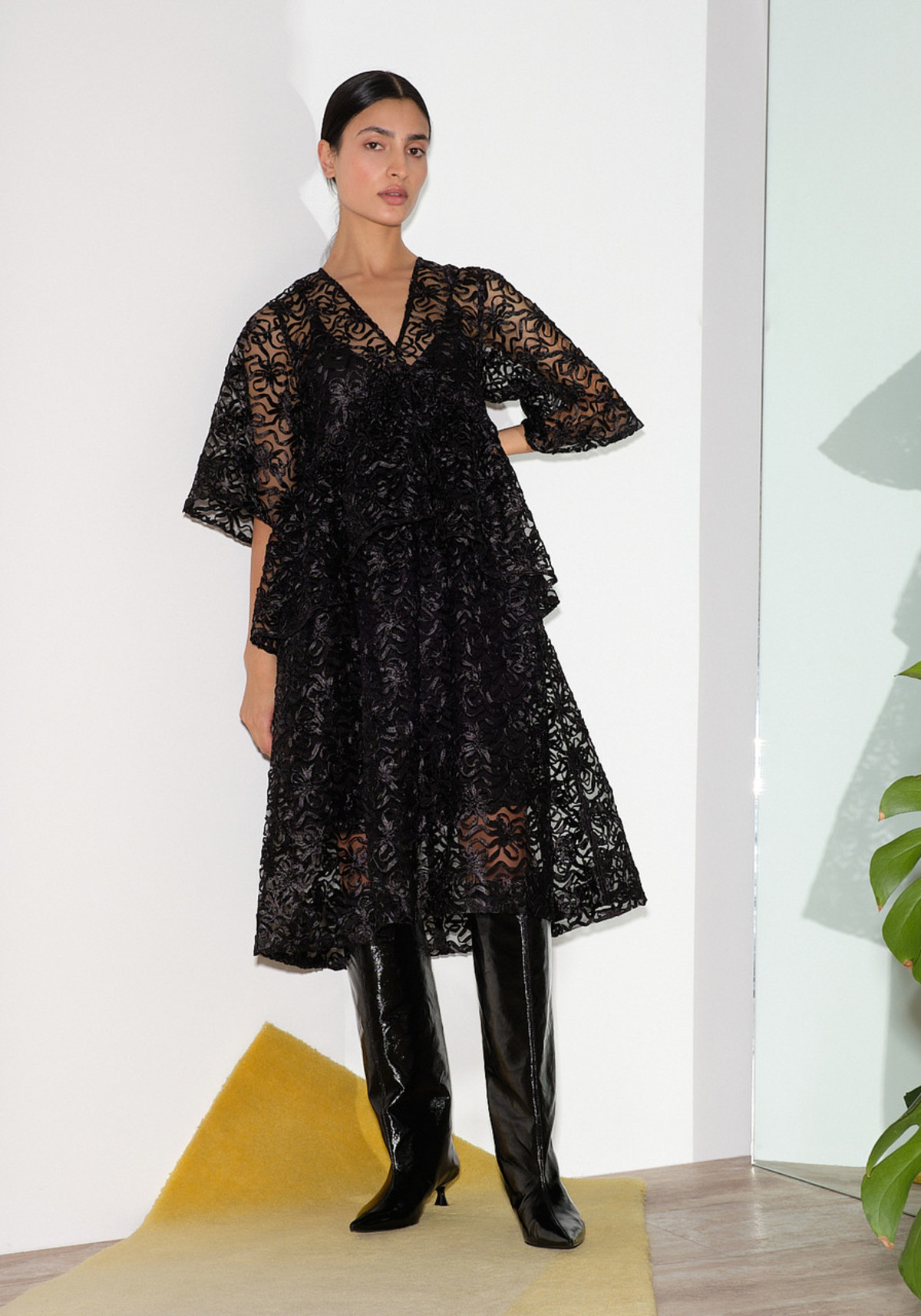 Ganni-Ribbon-Tulle-Flounce- Ganni-Ribbon-Tulle-Flounce-