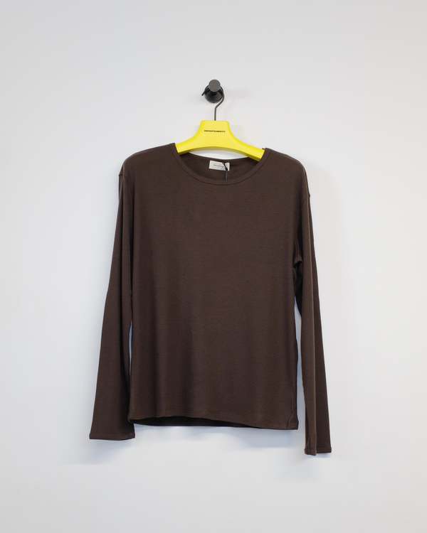 トップス SECOND LAYER Dias Cortes L/S Ribbed Tee SECOND/LAYER Dias Cortez Long Sleeve Ribbed Tee - Brown | Garmentory
