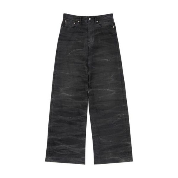 パンツ mm6 crease effect wide leg jeans 23aw パンツ mm6 crease