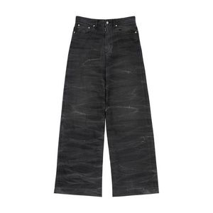 パンツ mm6 crease effect wide leg jeans 23aw MM6 Maison Margiela Crease oversized jeans - Black | Garmentory