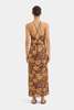 SIR. Josefina Corded Midi Dress - Brown/Mojave Floral - Thumbnail 5