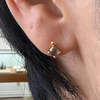 Jennie Kwon Designs Green Sapphire Aria Stud - Single - Thumbnail 2