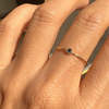 Jennie Kwon Designs Round Blue Sapphire Moon Drop Ring - Thumbnail 3