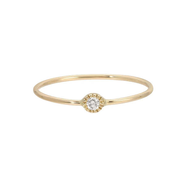 Jennie Kwon Designs Round Diamond Moon Drop Ring