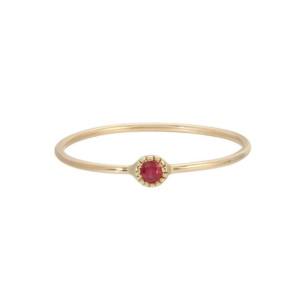 Jennie Kwon Designs Round Ruby Moon Drop Ring