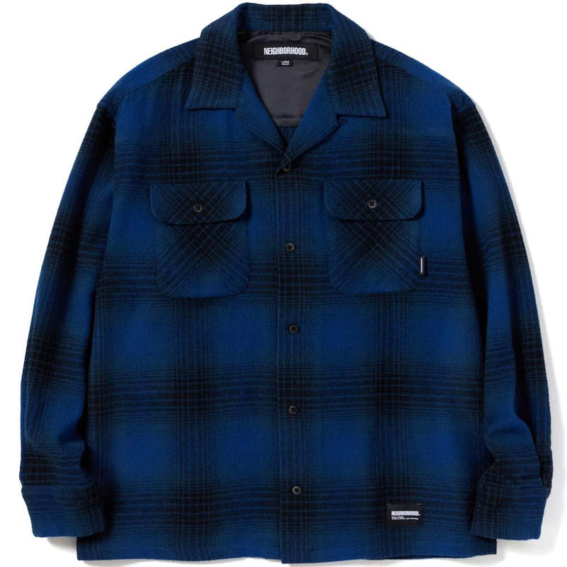 Neighborhood Wool Hombre Check Shirt LS - Blue | Garmentory