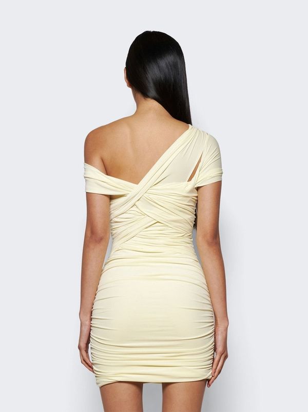 Interwoven Off Shoulder Mini Dress Tender Yellow | Garmentory