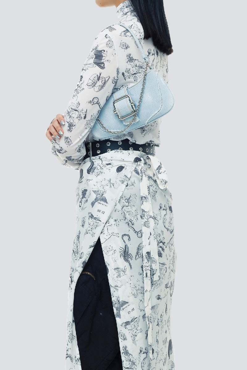 OSOI Ice Denim Small Brocle Bag - Silver | Garmentory