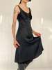 Alberta Ferretti Pieced Silk Dress - Black - Thumbnail 2