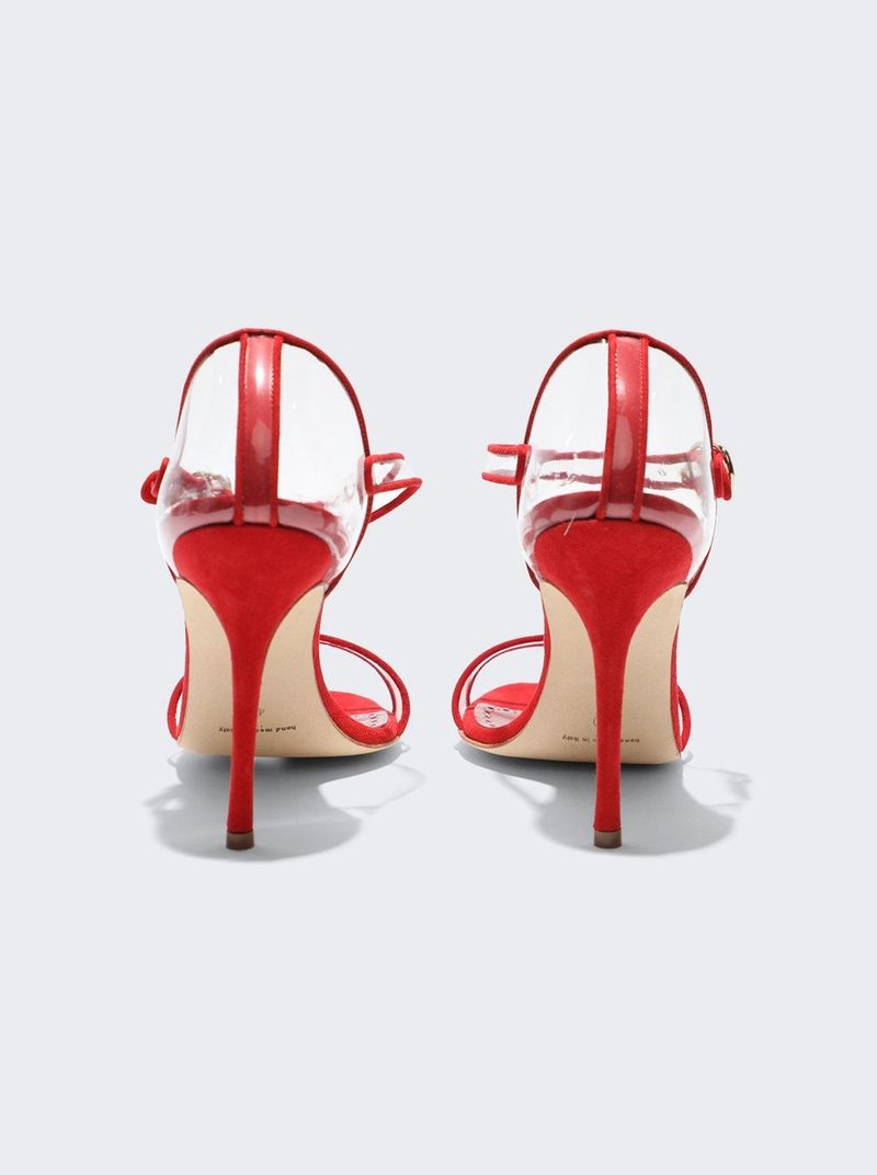 Fersen Transparent Ankle Strap High Heel Sandals