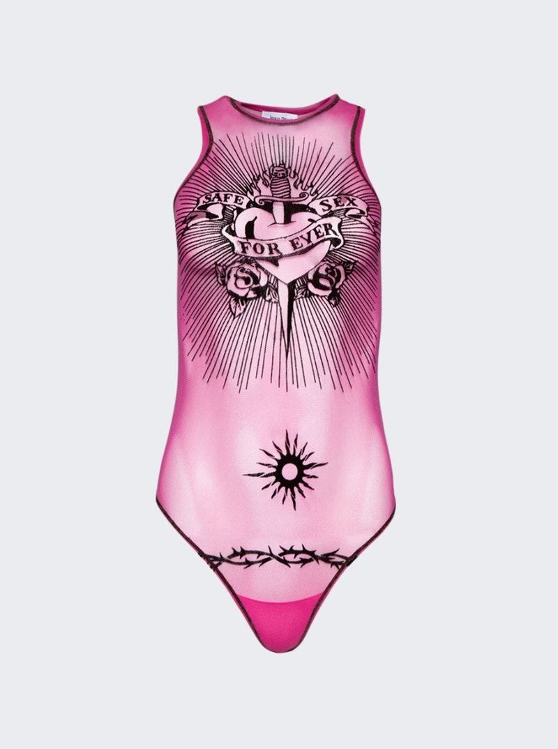 Jean Paul Gaultier Safe Sex Bodysuit - Pink | Garmentory