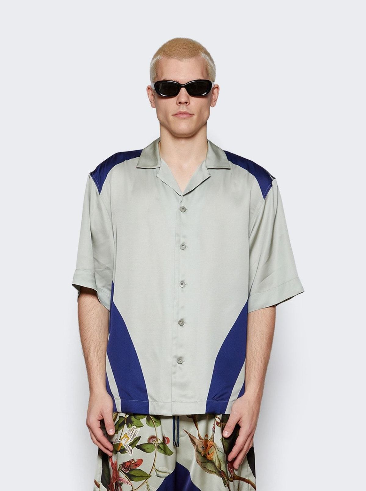 Dries Van Noten Cassi Short Sleeve Shirt - Grey | Garmentory