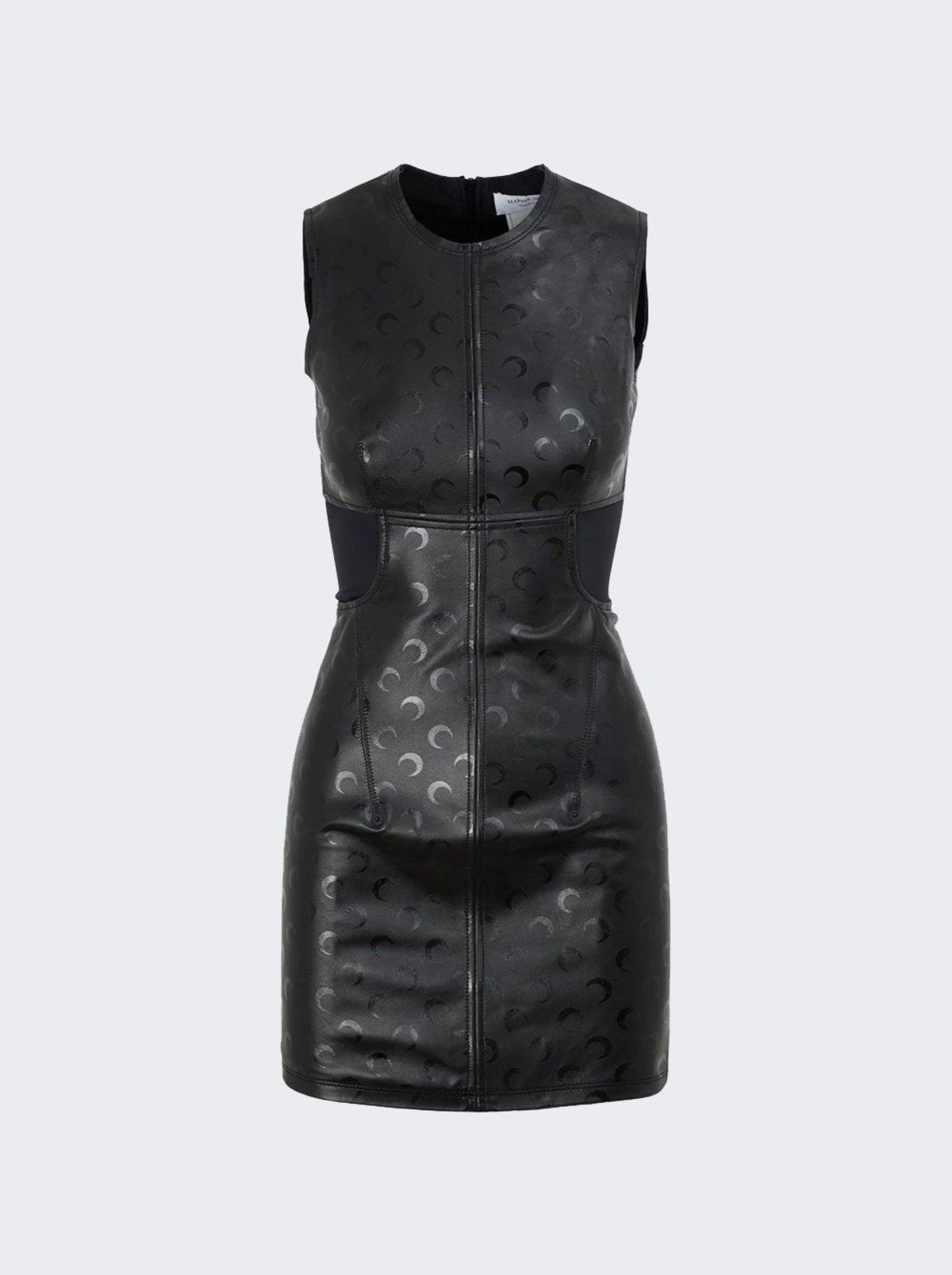 www sweetygame com fashion dress up BLACK FAUX LEATHER ONE SLEEVE FIT MIDI DRESS – Le Obsession Boutique main image 1