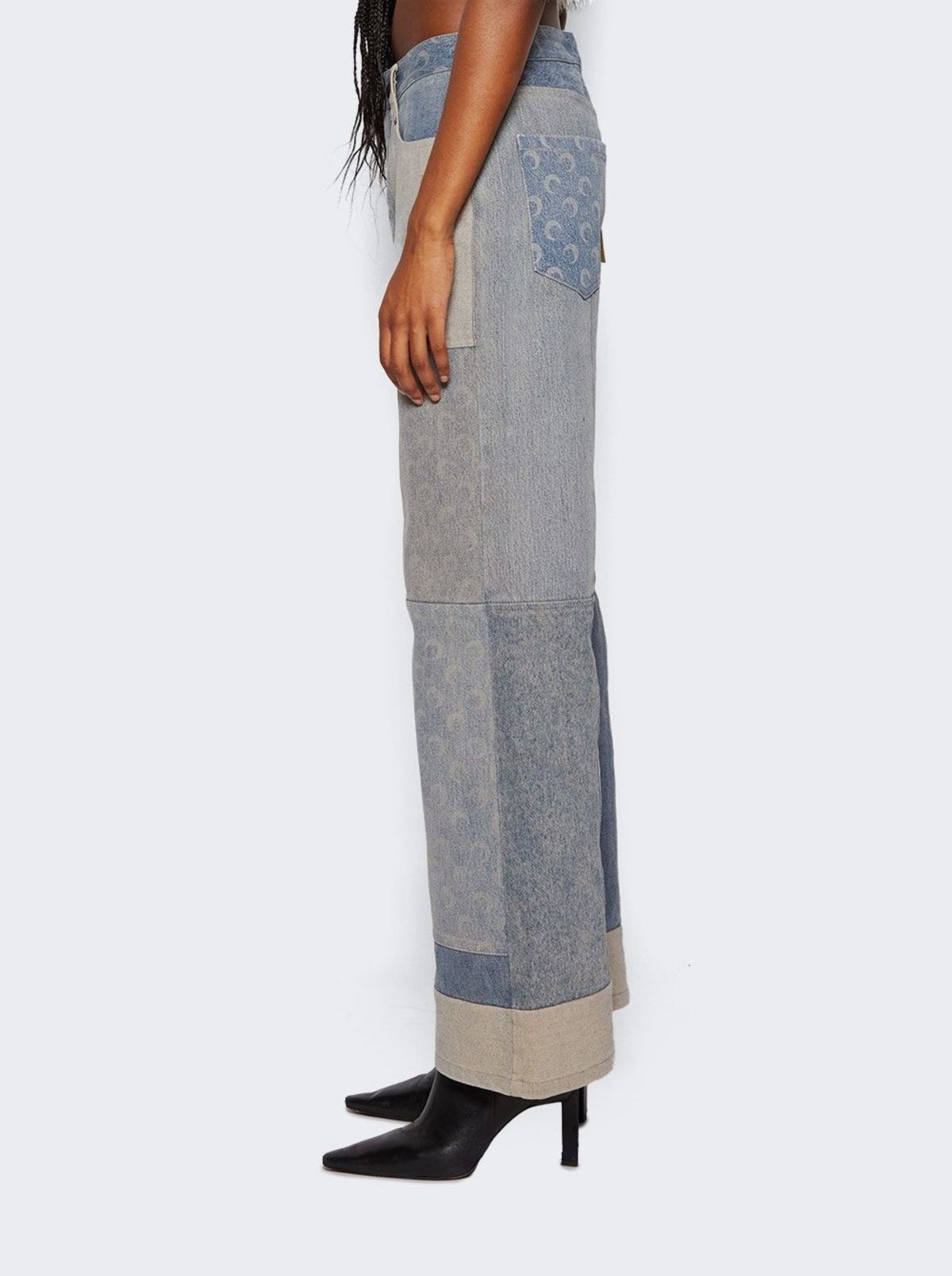Marine Serre Women's Upcycled Linen Pants White