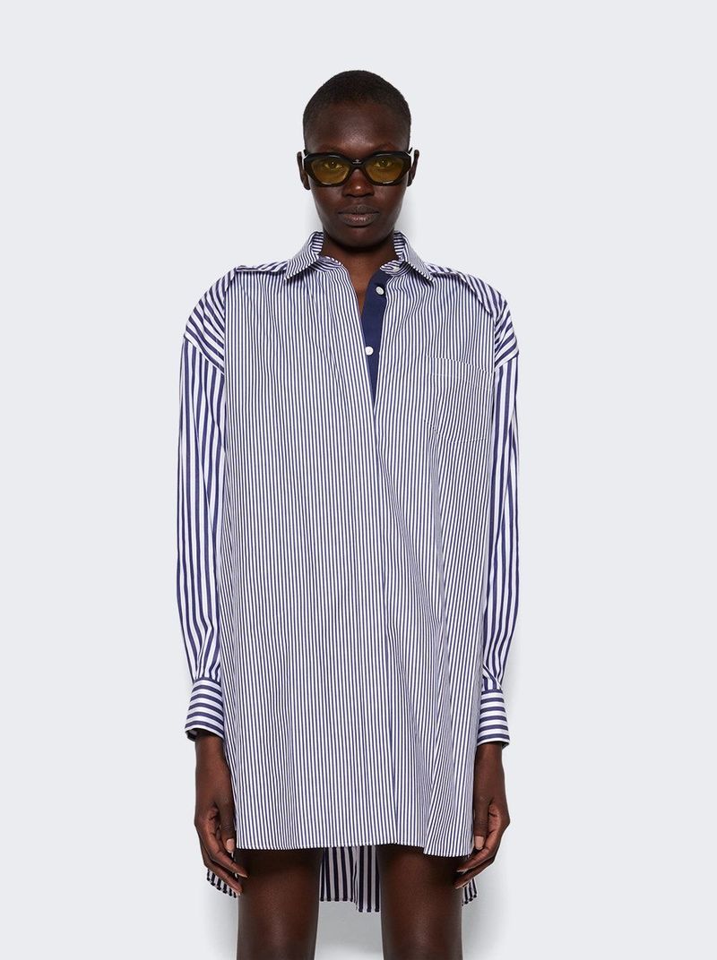 sacai Cotton Poplin Dress - Navy | Garmentory