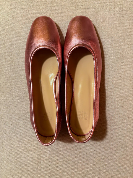 The Crane Ballet Flats, Burgundy Leather Ballet Flats