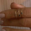 Jennie Kwon Designs Baguette Diamond Moon Drop Ring - Thumbnail 4