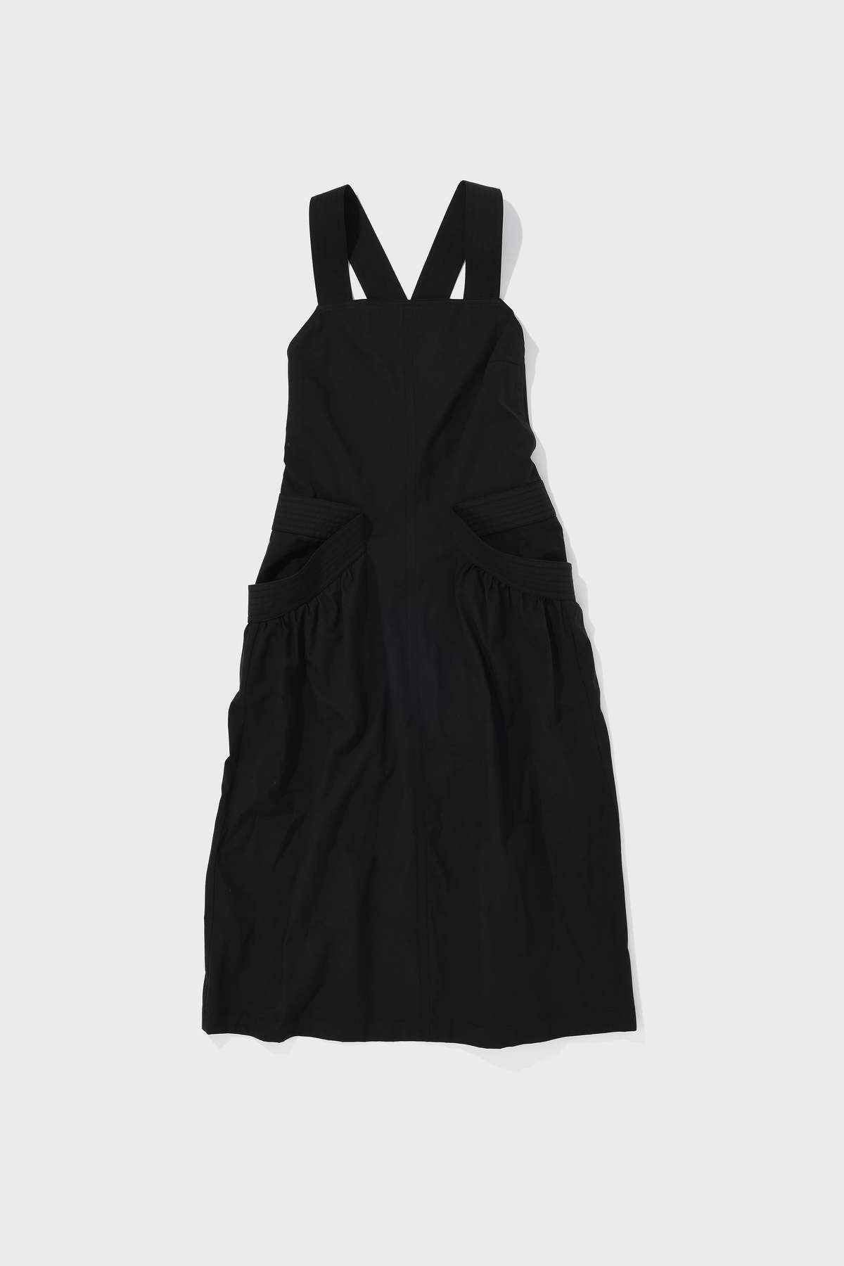 low classic apron dress Low Classic Pinafore Dress In Black - 44% Off