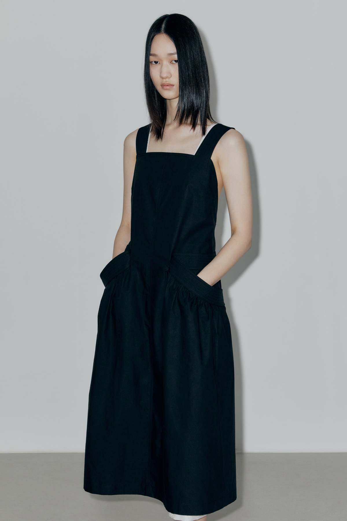 LOW CLASSIC Apron Dress - Black
