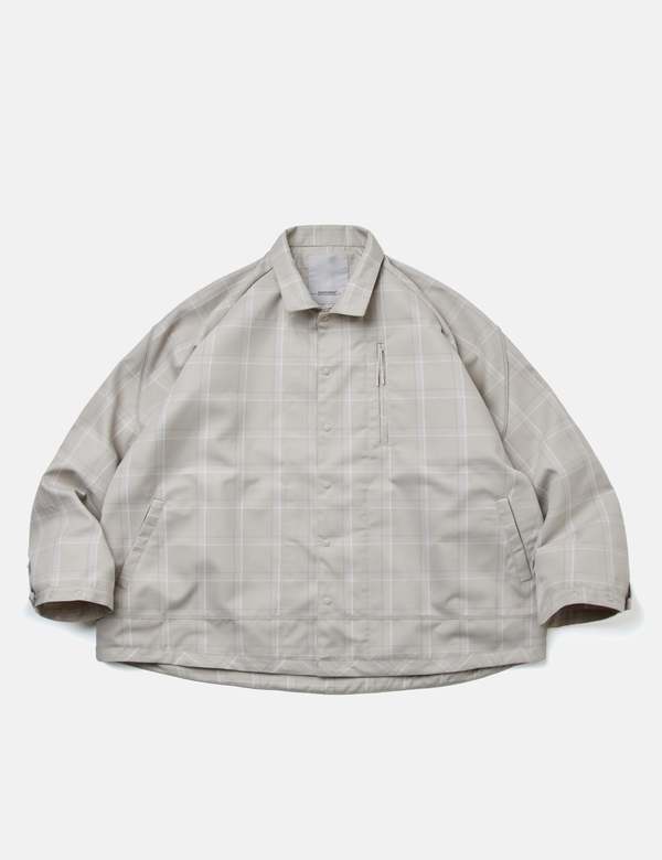 GOOPiMADE FD G4 Oversized Mesh Check Shirt - Beige | Garmentory