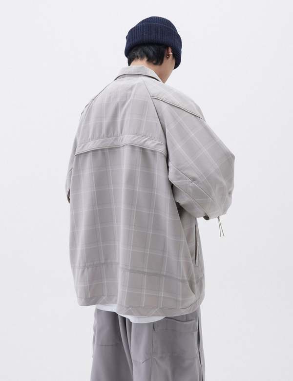 GOOPiMADE FD G4 Oversized Mesh Check Shirt - Beige | Garmentory