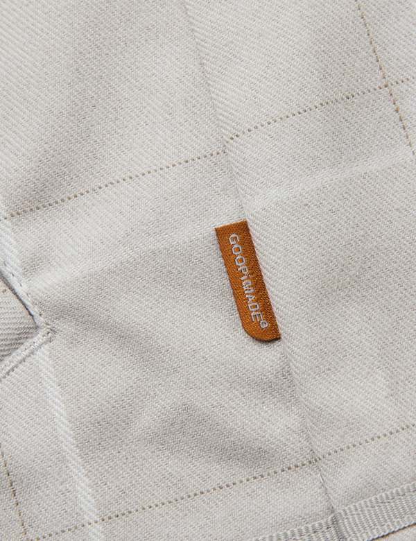GOOPiMADE FD G4 Oversized Mesh Check Shirt - Beige | Garmentory