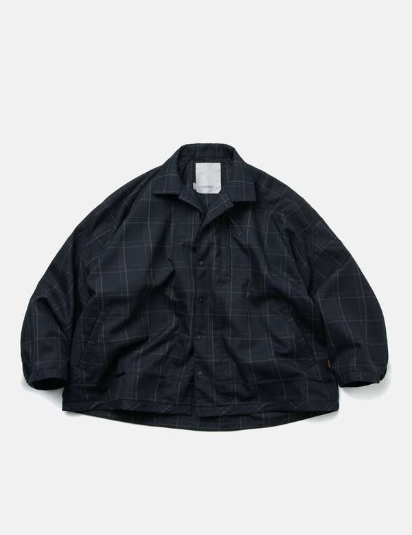 GOOPiMADE FD-G4 Oversized Mesh Check Shirt - Midnight Navy
