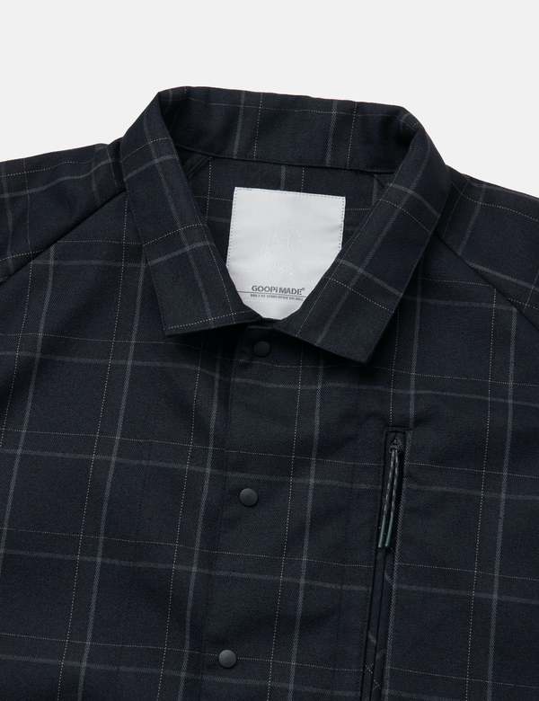 GOOPiMADE FD-G4 Oversized Mesh Check Shirt - Midnight Navy