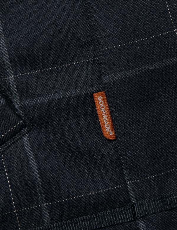 GOOPiMADE FD-G4 Oversized Mesh Check Shirt - Midnight Navy