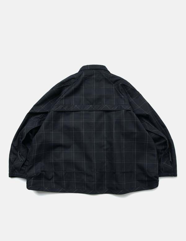 GOOPiMADE FD-G4 Oversized Mesh Check Shirt - Midnight Navy