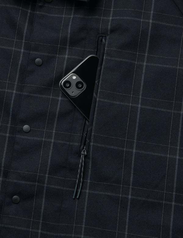 GOOPiMADE FD-G4 Oversized Mesh Check Shirt - Midnight Navy