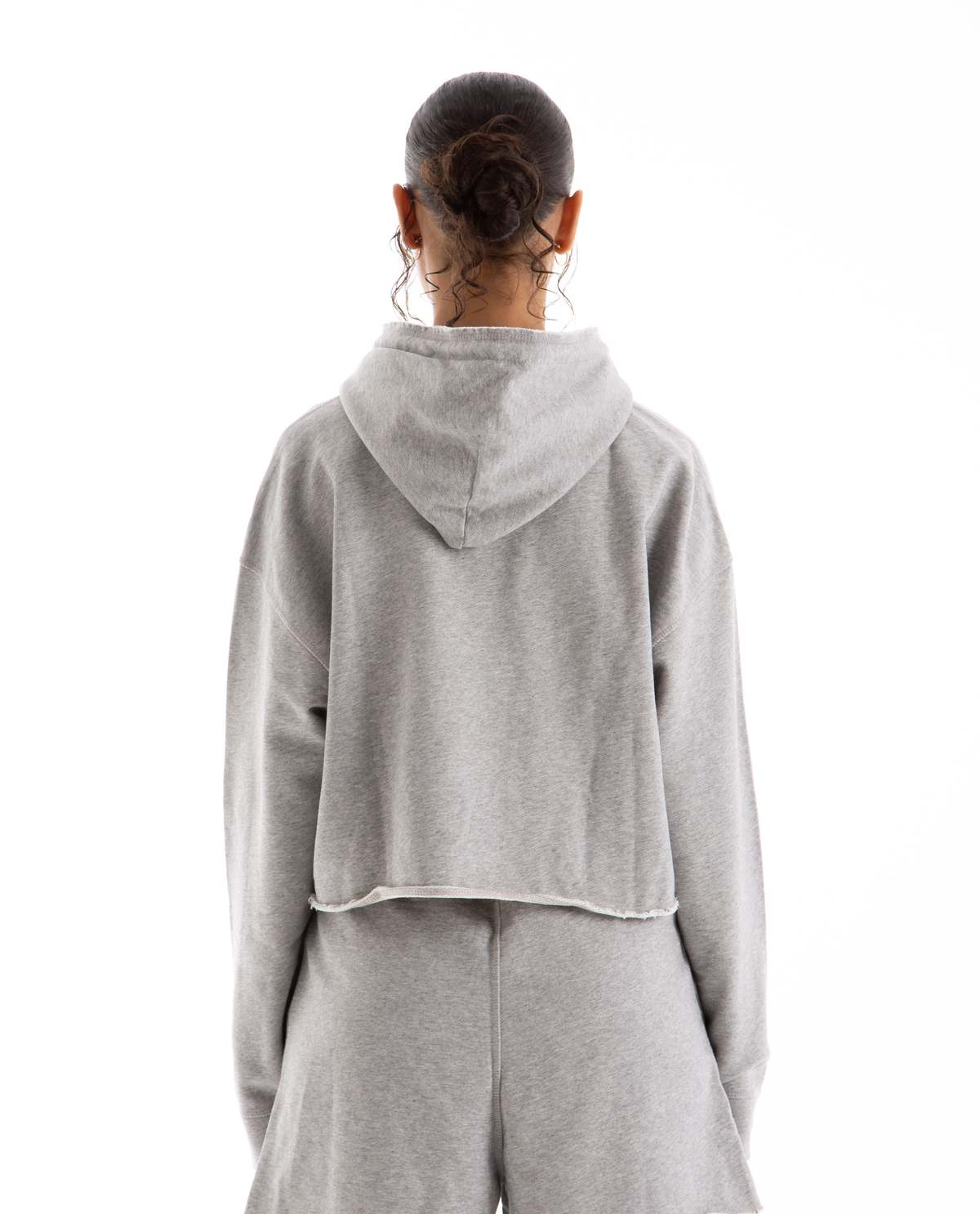 Ganni Isoli Cropped Oversized Hoodie - MELANGE | Garmentory