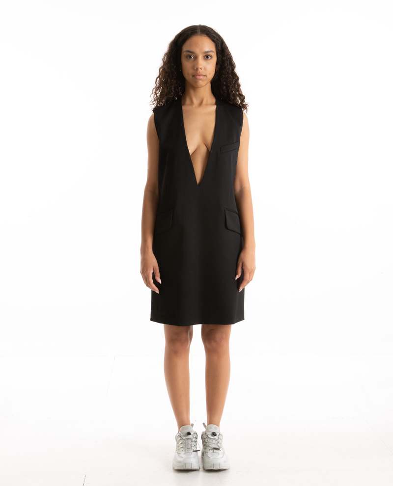 ワンピース MM6 MAISON MARGIELA MINI DRESS Black Slashed Minidress by MM6 Maison Margiela on Sale