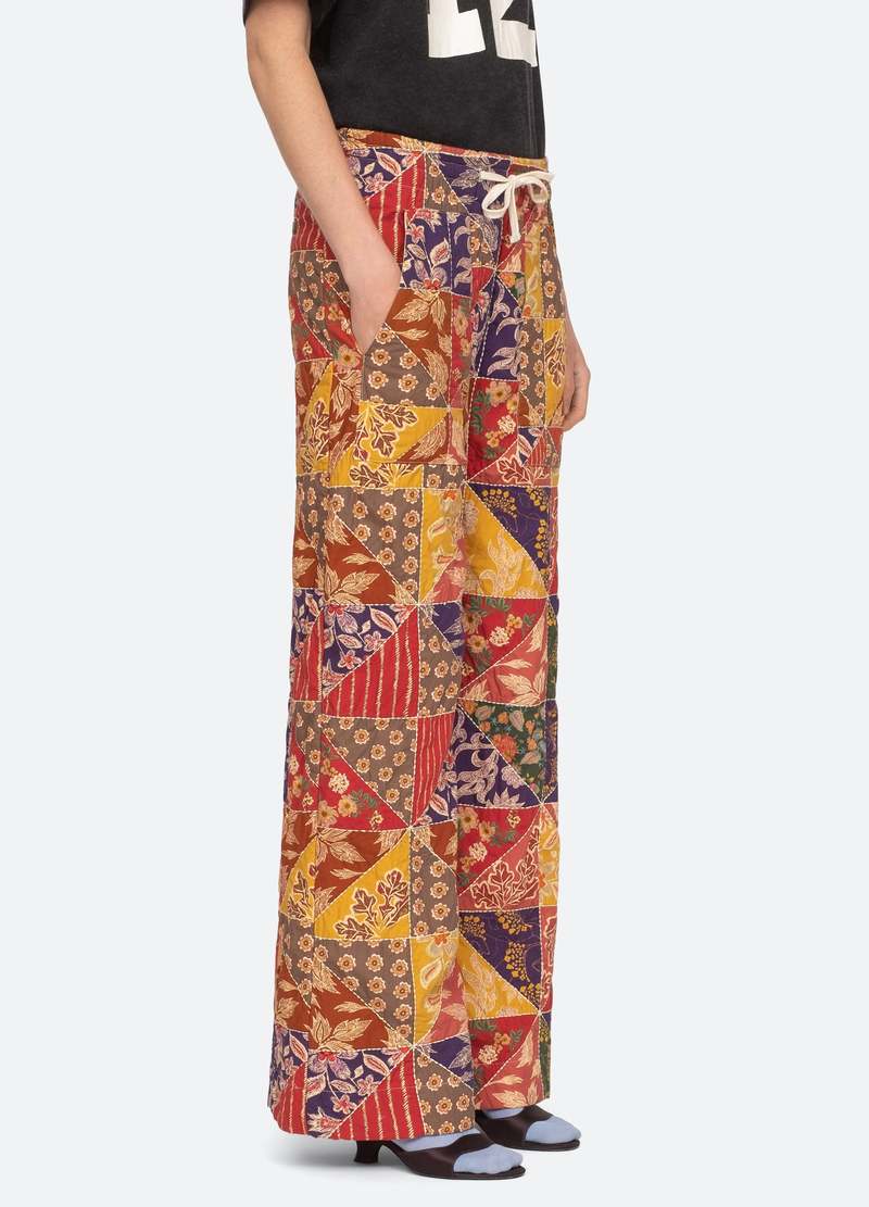 お*ね様 Apolina Molly Trousers - Patchwork Apolina Molly Trouser Rosepool Jacquard | BIEN BIEN