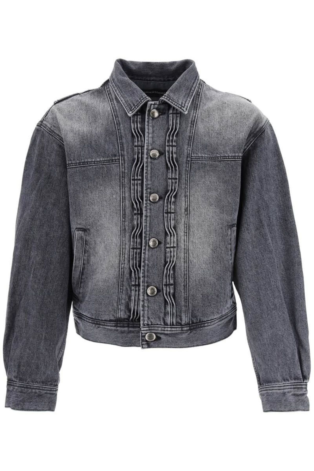 Andersson bell denim jacket with wavy details | Garmentory