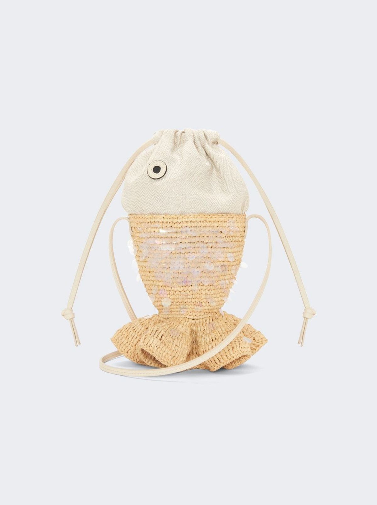 LOEWE X Paula's Ibiza Fish Pouch - Natural/Ivory | Garmentory
