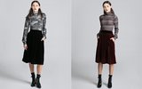 Allison Wonderland Cross Skirt - Burgundy Velvet - Thumbnail 3