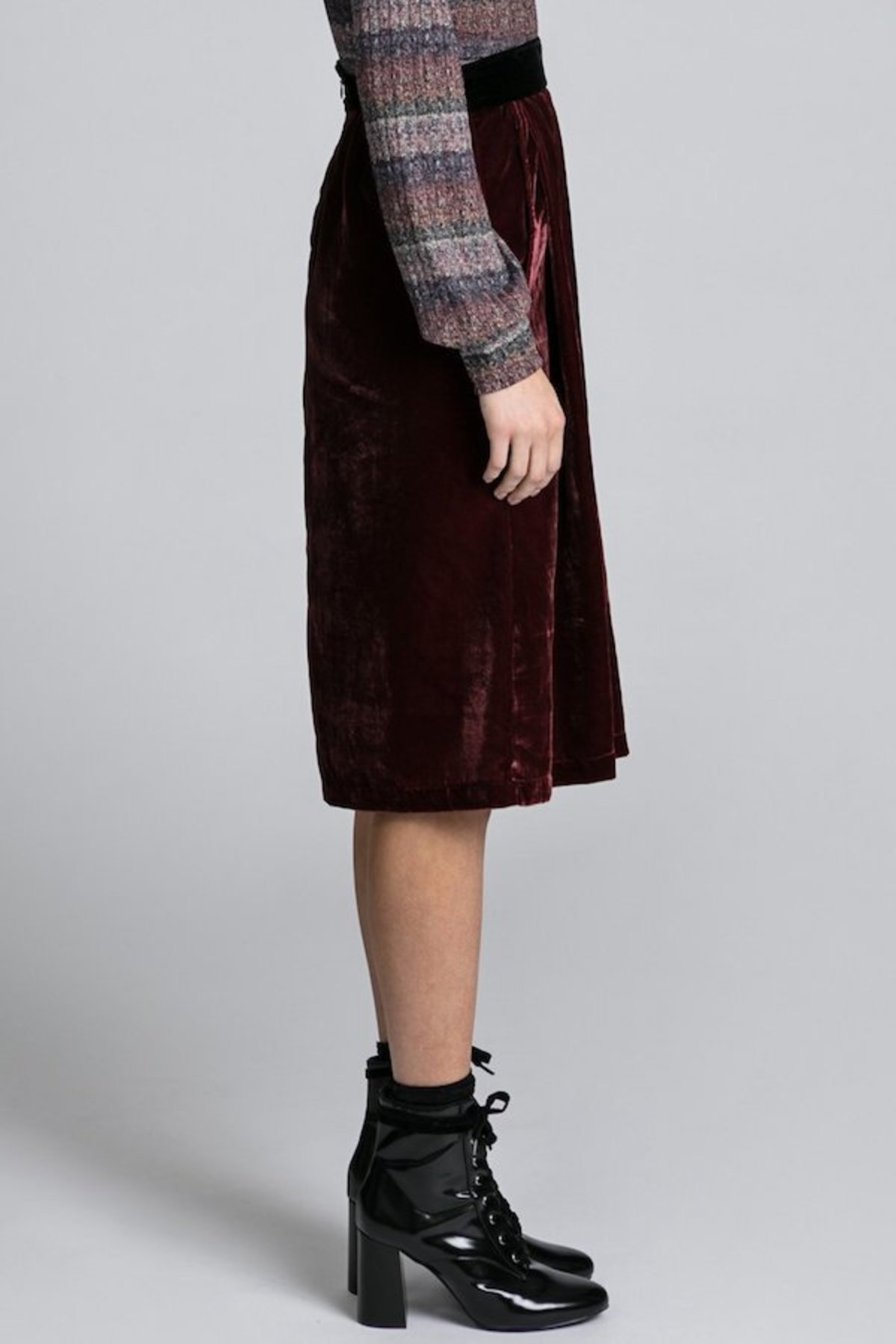 Allison Wonderland Cross Skirt - Burgundy Velvet - Image 4 of 4