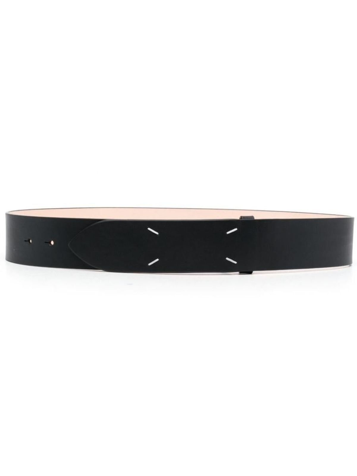 MAISON MARGIELA 
Grained Leather Four-Stitch Belt Maison Margiela – Four Stitches Belt Black main image 3