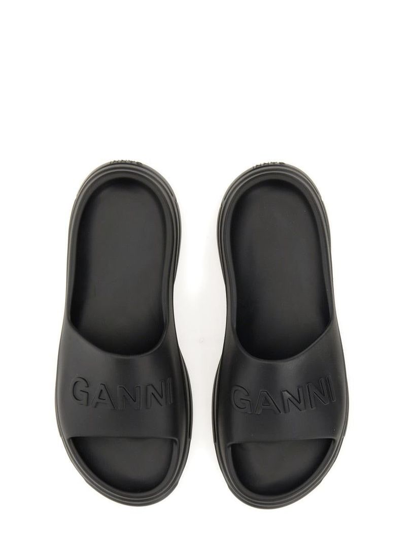 【送料&関税込】Ganni Slide Sandal With Logo GANNI SLIDE SANDAL WITH LOGO | Garmentory