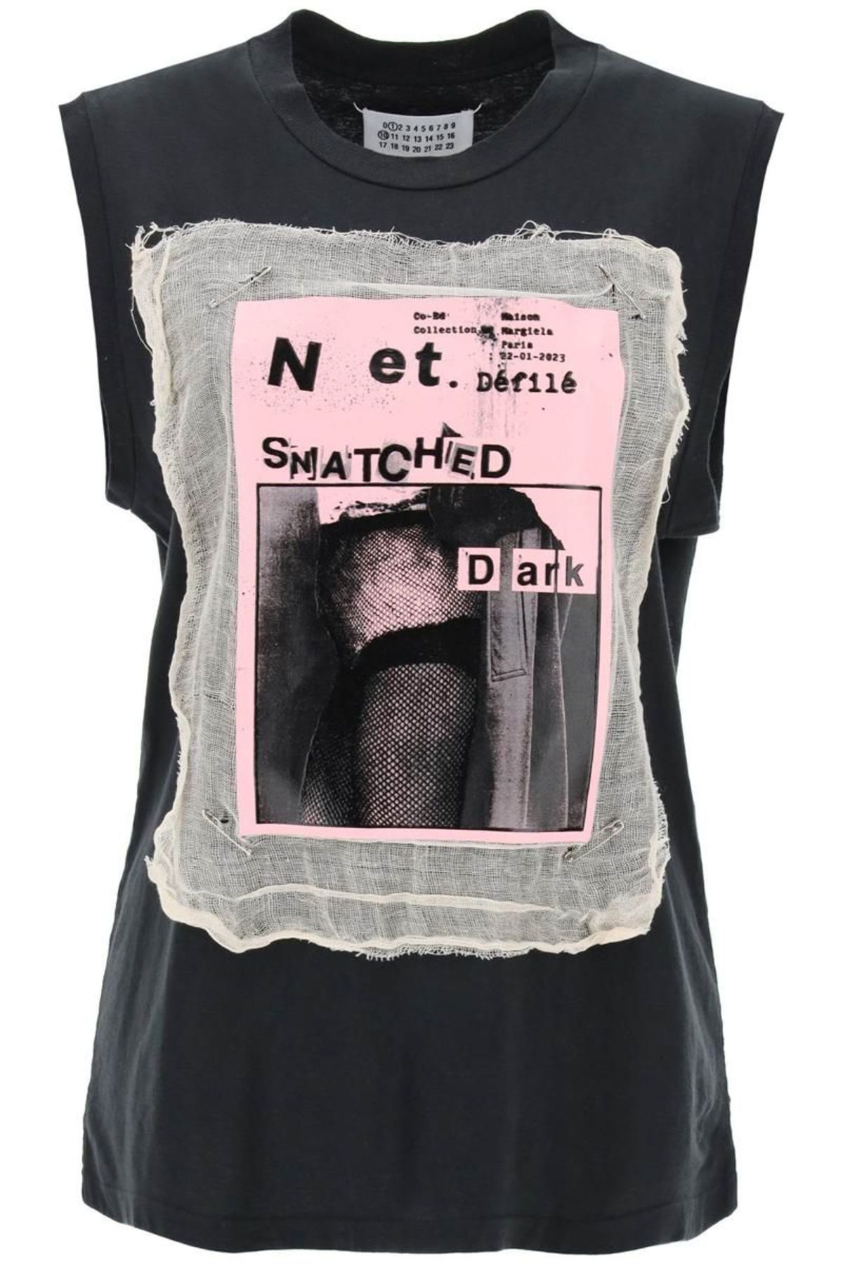 Maison margiela tank t-shirt with removable print | Garmentory
