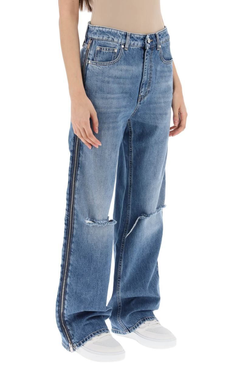 Stella mccartney straight leg jeans with zippers | Garmentory