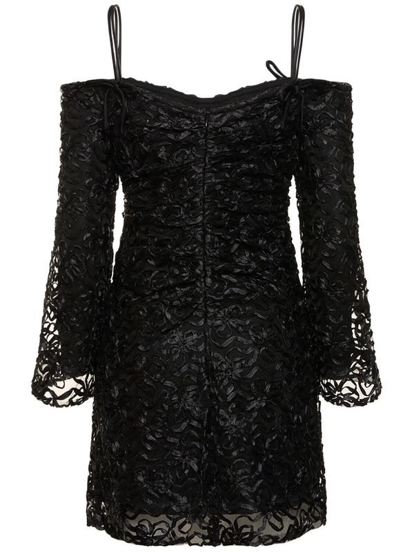 princess polly baby blue dress AllSaints Black Layered Madi Mini Dress main image 0